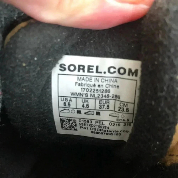 Sorel Slimpack II Lace Up Waterproof Duck Boots Black/Kettle: 6.5 - Picture 9 of 14